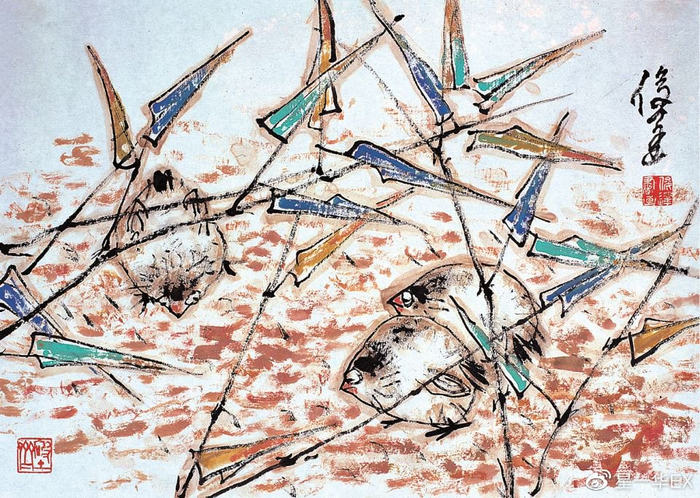 中国当代书画名家吴俊达笔下的小动物