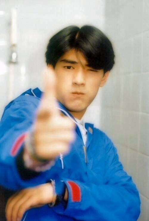 一组金城武的早年写真