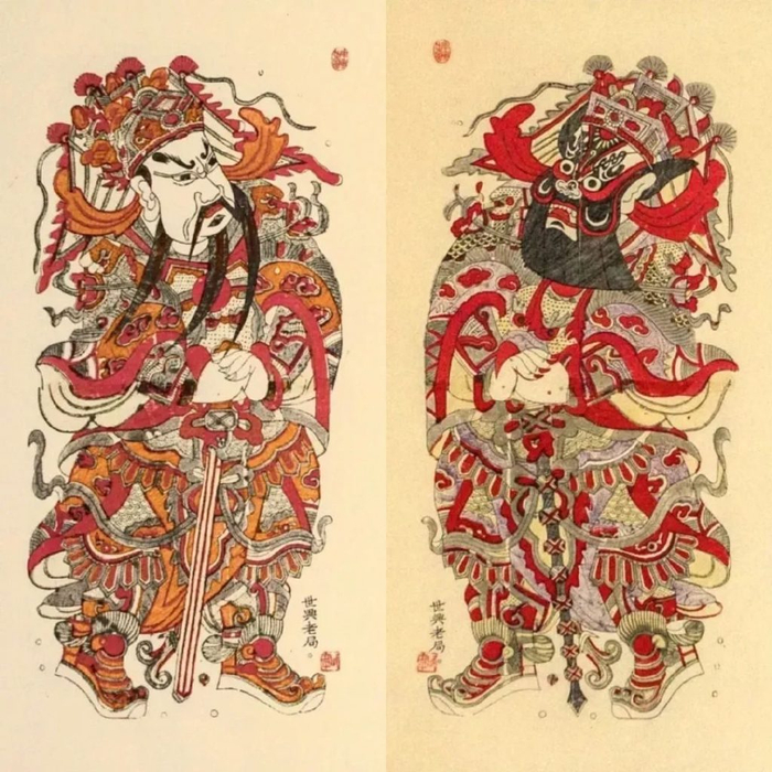 从辟邪走向喜庆,新春佳节让我们一同欣赏木版年画的诞生与发展!|平安|年画|门神|喜庆|灶神_新浪新闻