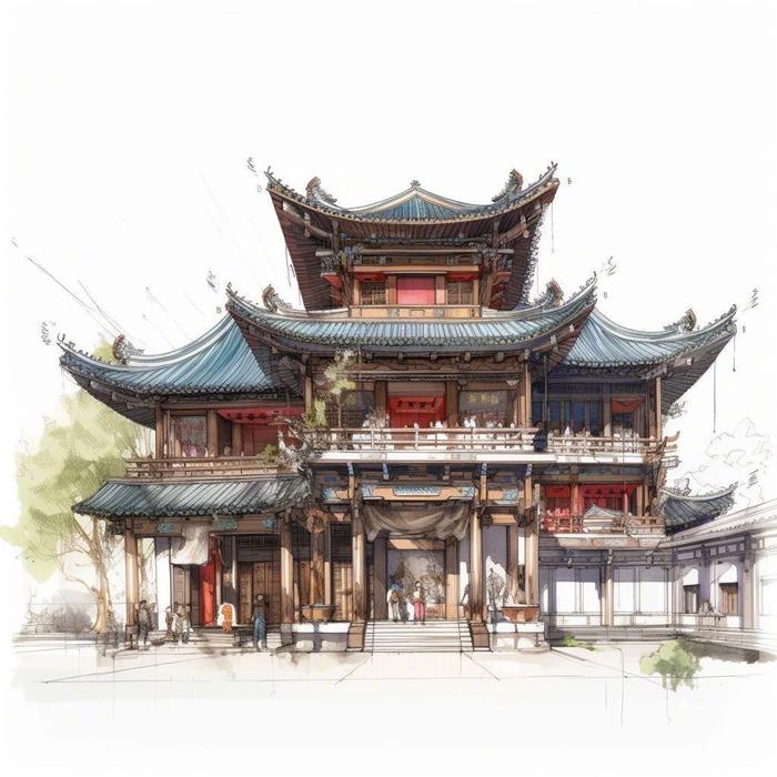 中式建筑设计道观