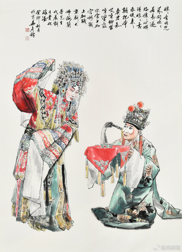 【作品赏析】杜彦锋戏曲画韵:水墨丹青映梨园,国粹风华传千古|杜彦锋
