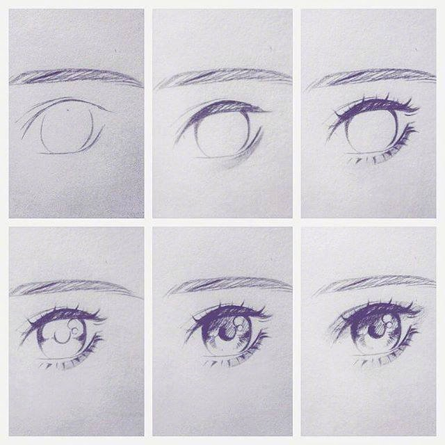 眼睛手发型头发绘画分解步骤