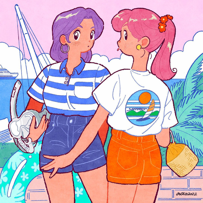 一组动漫风人物插画设计欣赏 - : onoco.