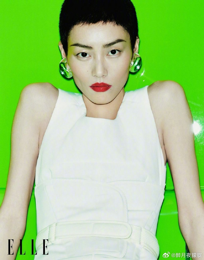 刘雯这寸头太有气场了好看超模的气质太绝了