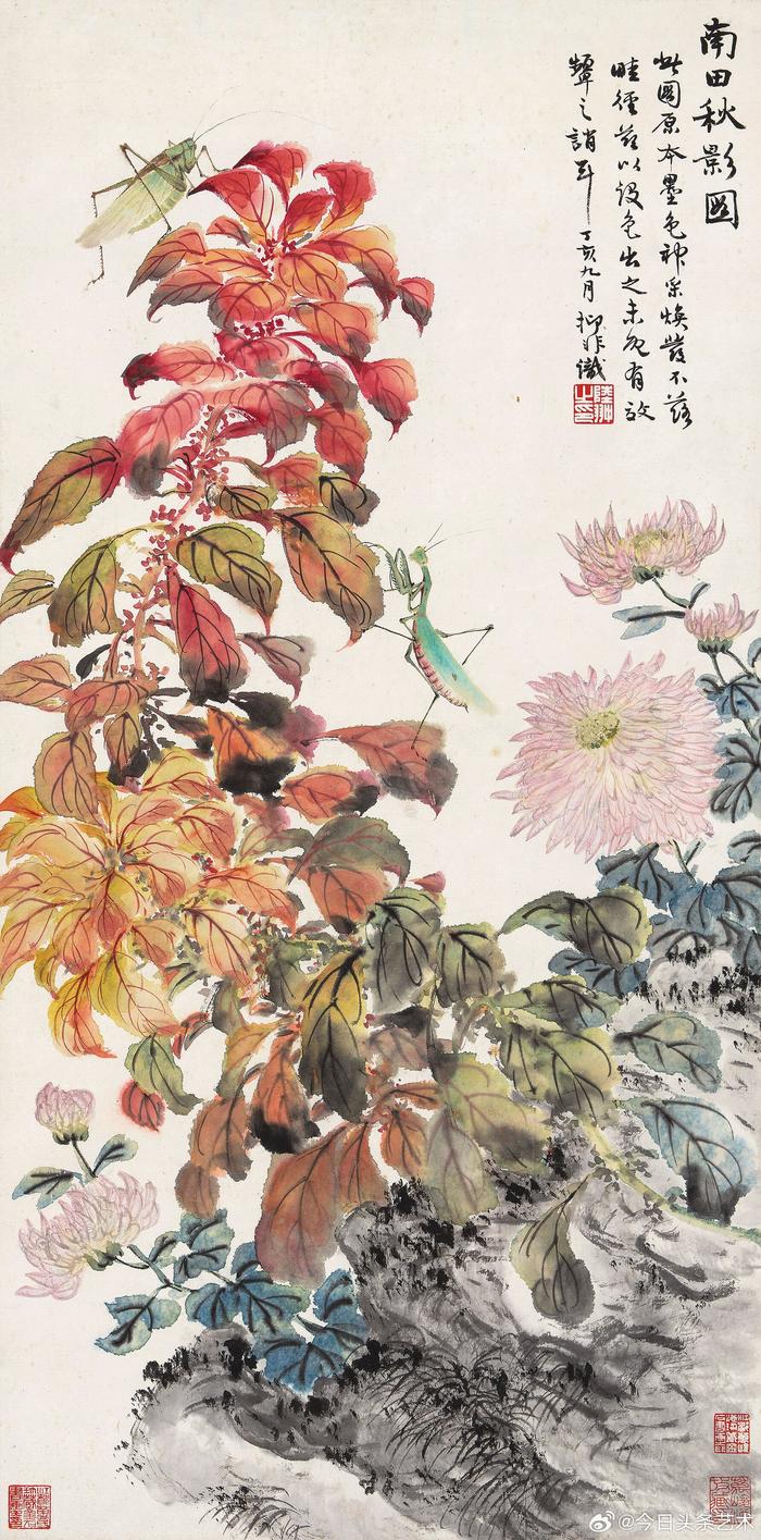 画家陆抑非花鸟画