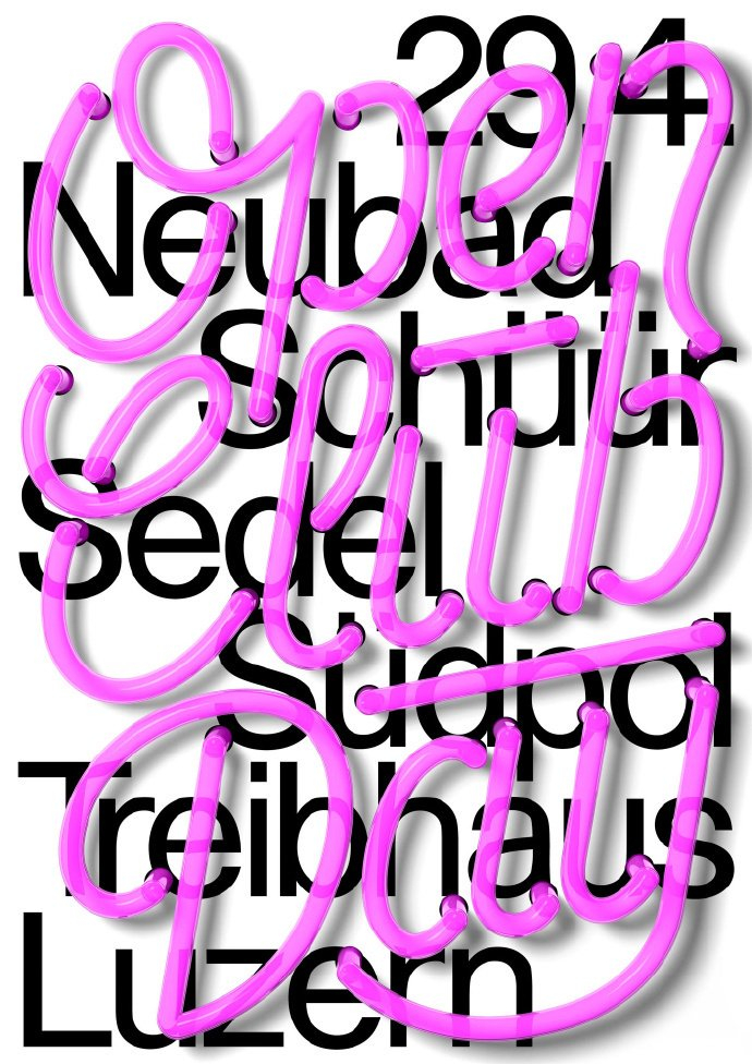 字体排版海报设计色彩搭配恰到好处erichbrechbühl