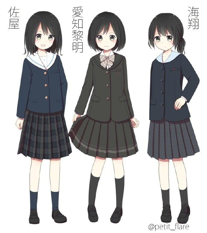 校服参考必备!教你画出不同款式的学生制服!