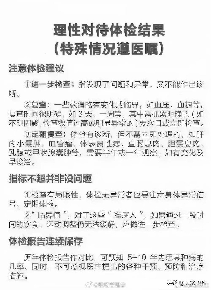 最实用的健康知识---体检报告解读!(转)__财经头条