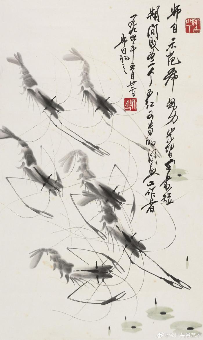 画家娄师白笔下的虾 67画家娄师白笔下的虾 67画家娄师白笔下的虾