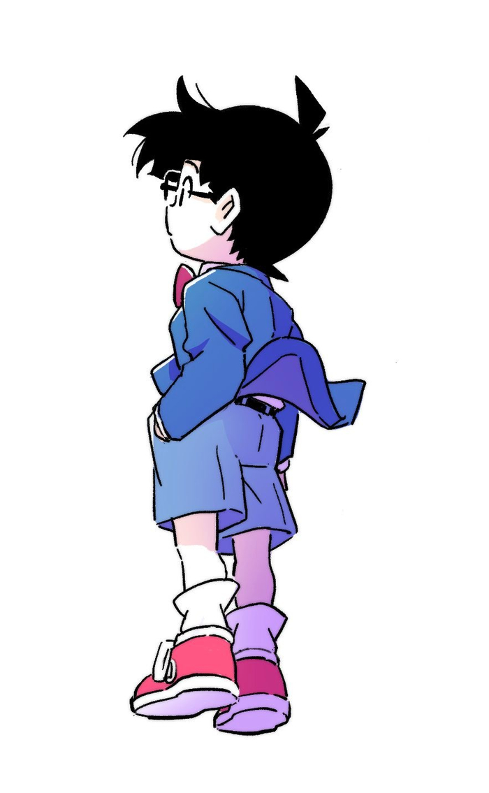 江户川柯南好可爱的画风twibleucalire