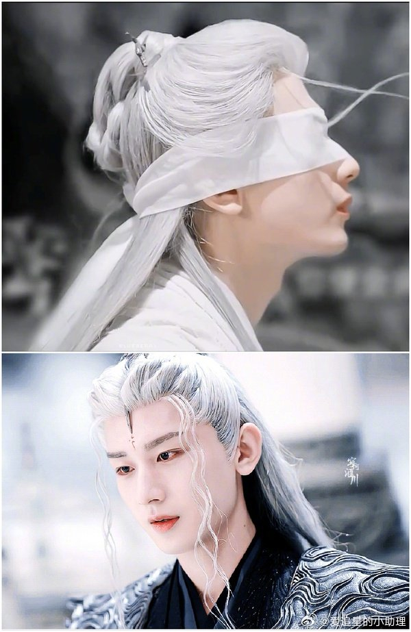 成毅王权富贵白发造型第三度亮相