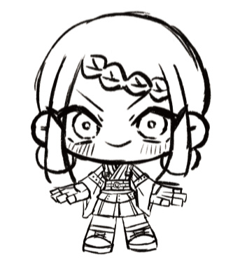 ⑤ 画出身穿礼服的服装.④ 画出脸和头发.③ 描绘脸部部分的大致指南.