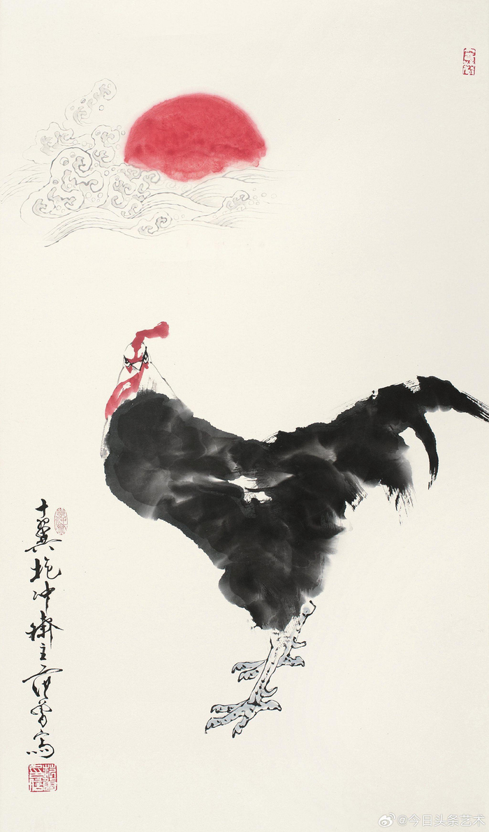 画家范曾花鸟画