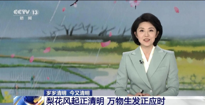 清明节小长假,不仅新中式火了,连央视主持人都集体选择了青绿色|新闻