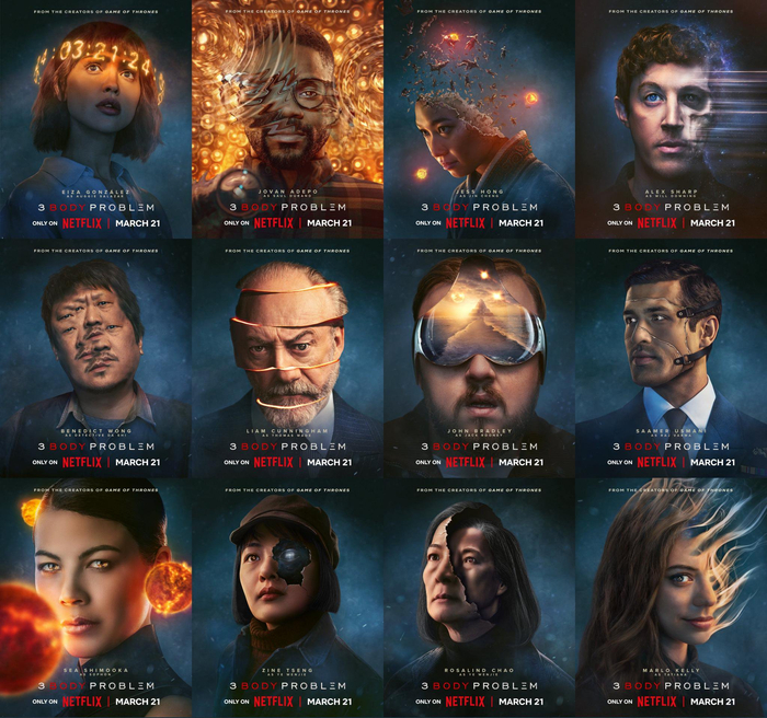 美国netflix网飞翻拍了三体角色海报遭到争议