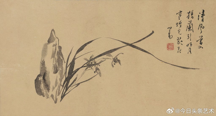 画家溥儒笔下的兰花