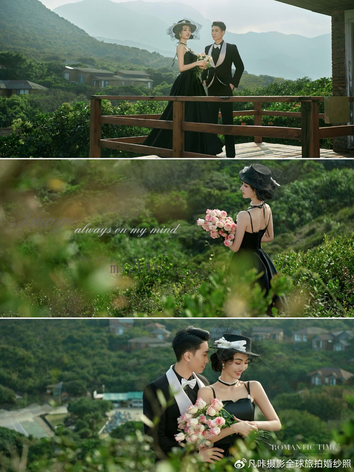 法式黑纱把深圳法式婚纱照拍成了电影