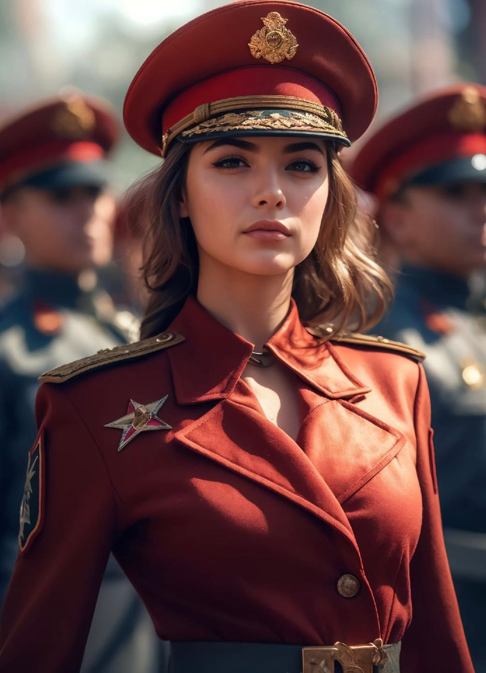 女兵英姿飒爽