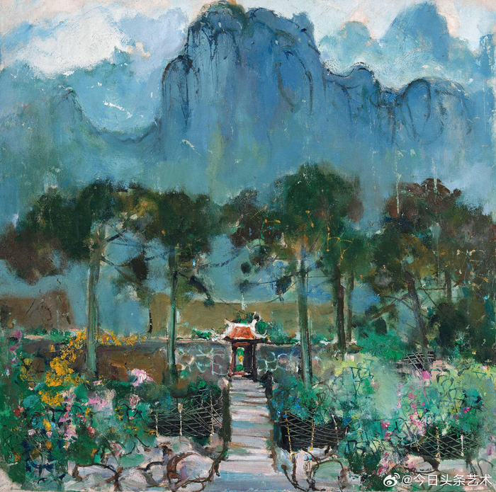 画家苏天赐风景油画