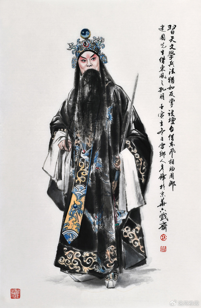 【作品赏析】杜彦锋戏曲画韵:水墨丹青映梨园,国粹风