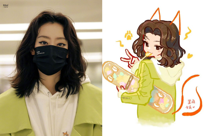 无意中刷到了张小斐站姐斐闻女友出的q版张小斐