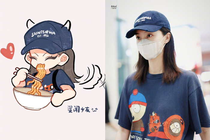 无意中刷到了张小斐站姐斐闻女友出的q版张小斐