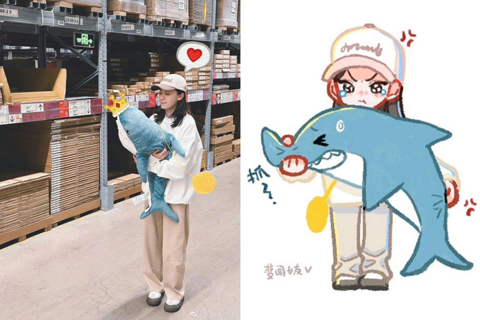 无意中刷到了张小斐站姐斐闻女友出的q版张小斐