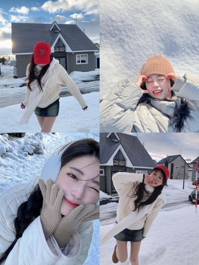 雪地拍照姿势大全