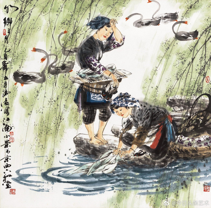 画家冯远人物画