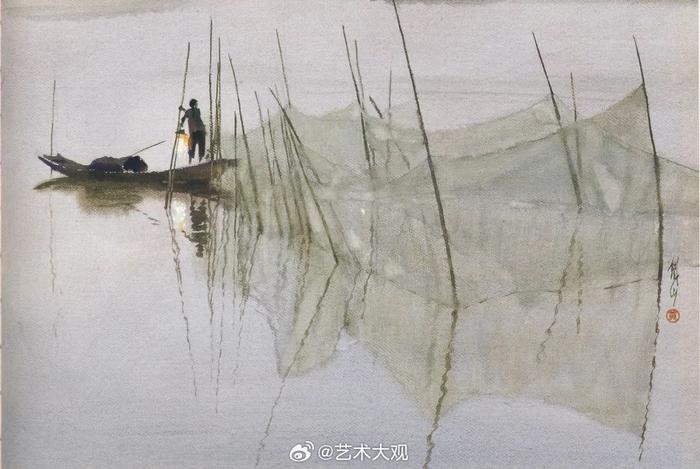 黄铁山水彩风景图片