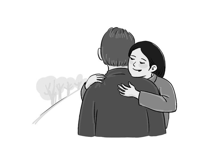 嗨，老爸，我想抱抱您！