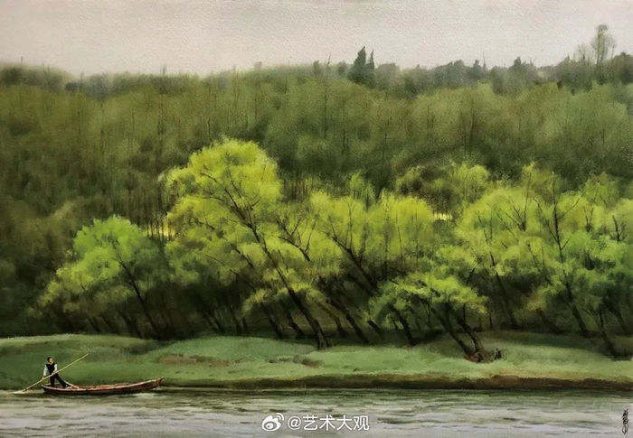 黄铁山风景水彩画欣赏