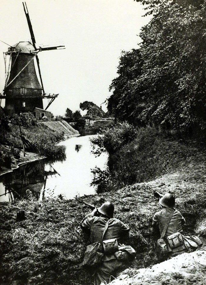 历史老照片:1940年5月10日"海牙战役"掠影