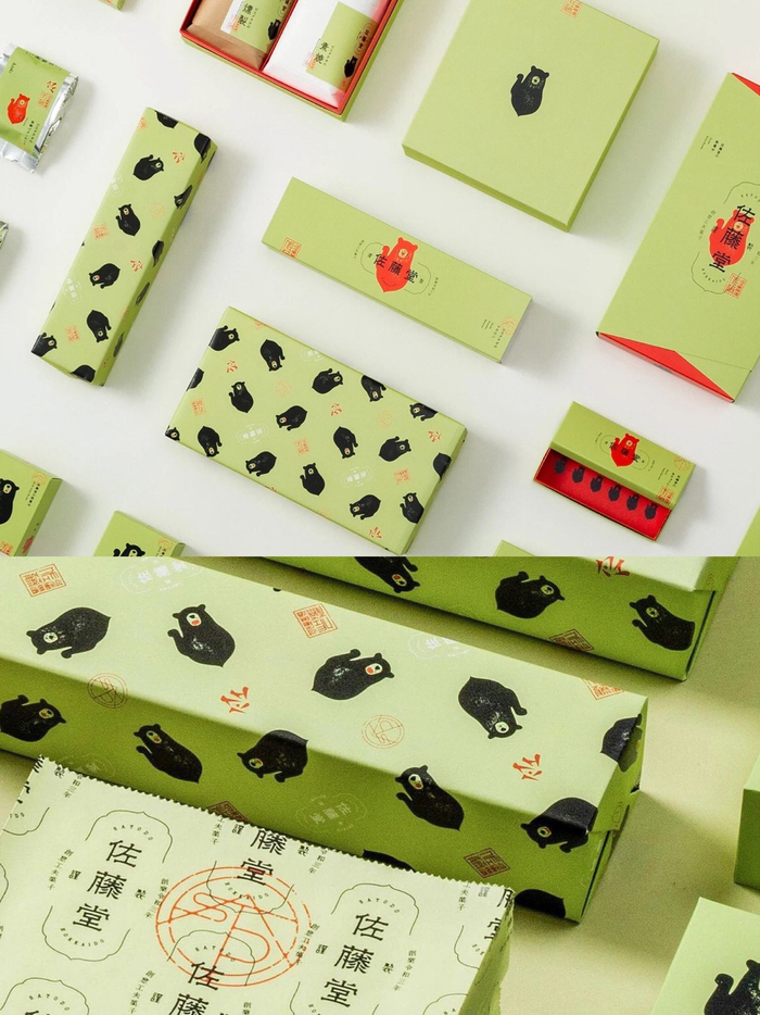佐藤堂甜品包装设计用绿色治愈一切