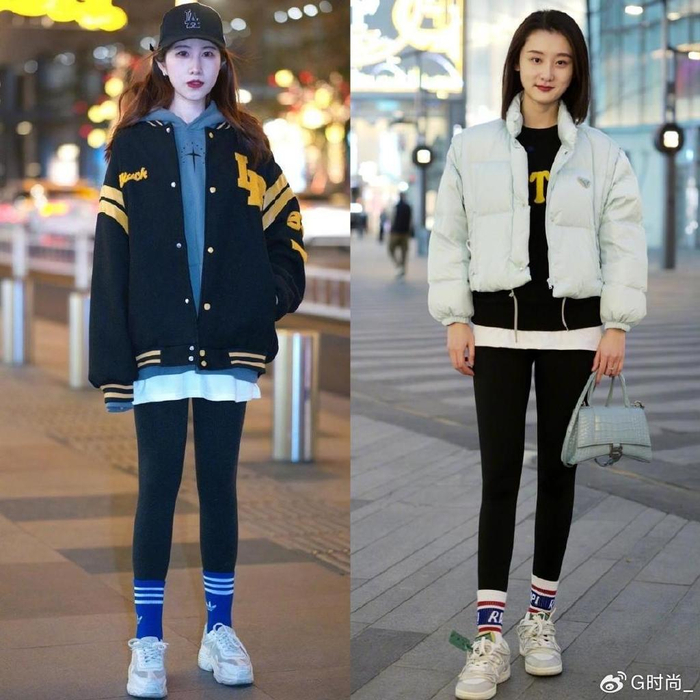 今年火了一种穿法叫"袜子裹无痕裤",保暖时髦,比你想象中好看|无痕