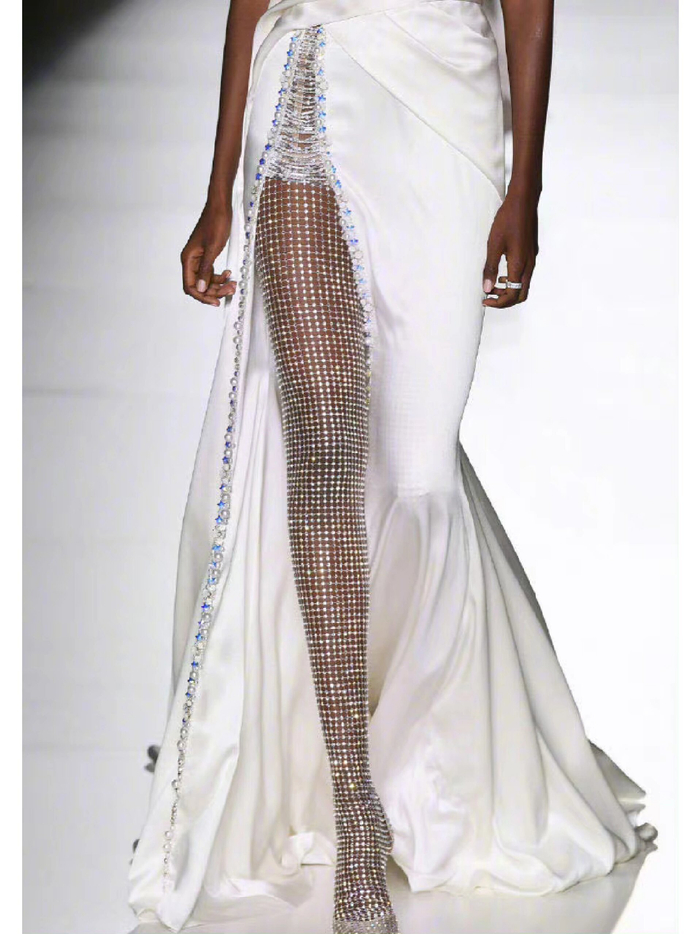 审美提升|ralph & russo 2020春夏与尖头细高跟合二为一的高定闪钻