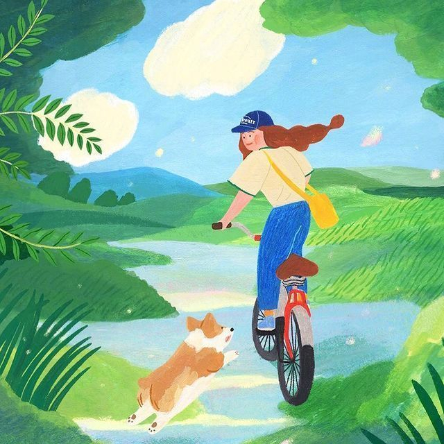 惬意的休闲时光插画作品欣赏frkanghan