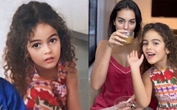 c罗女儿近照曝光才6岁有明星潜质继承乔治娜颜值奶奶偏爱