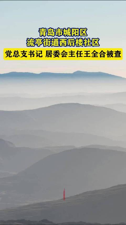 涉嫌严重违纪违法城阳流亭街道西后楼社区党总支书记王全合被查