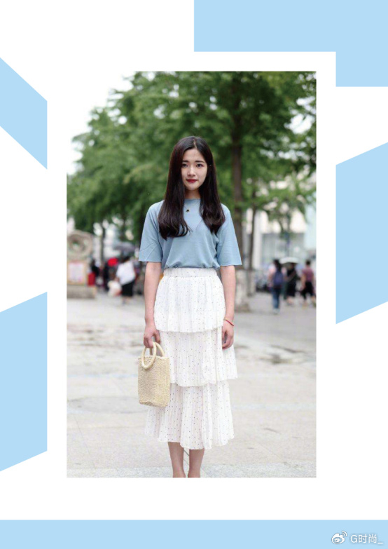 甜美少女分享"蛋糕裙"穿搭,把春夏穿在身上,让你貌美如花