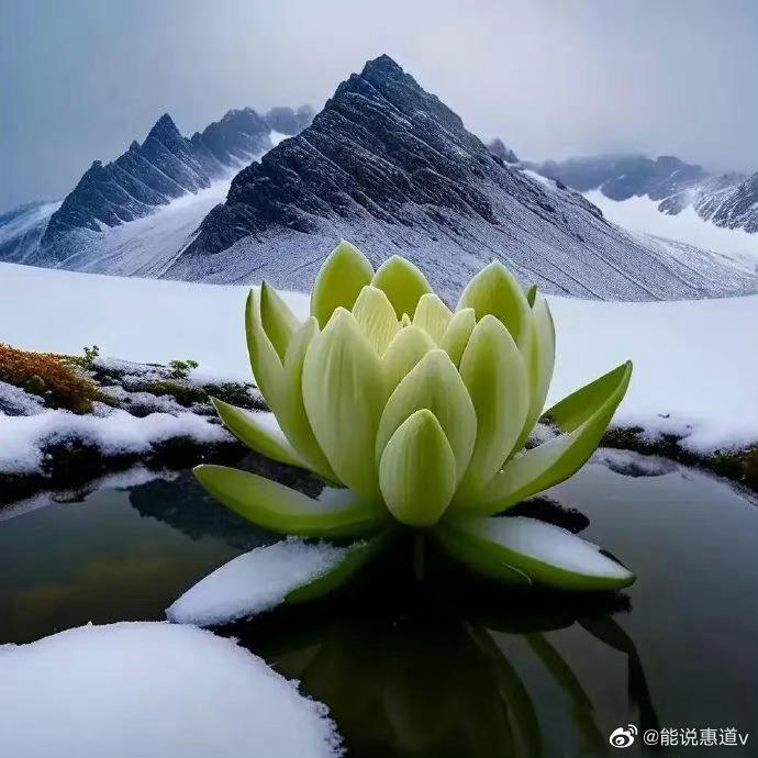 新疆天山雪莲风景图片