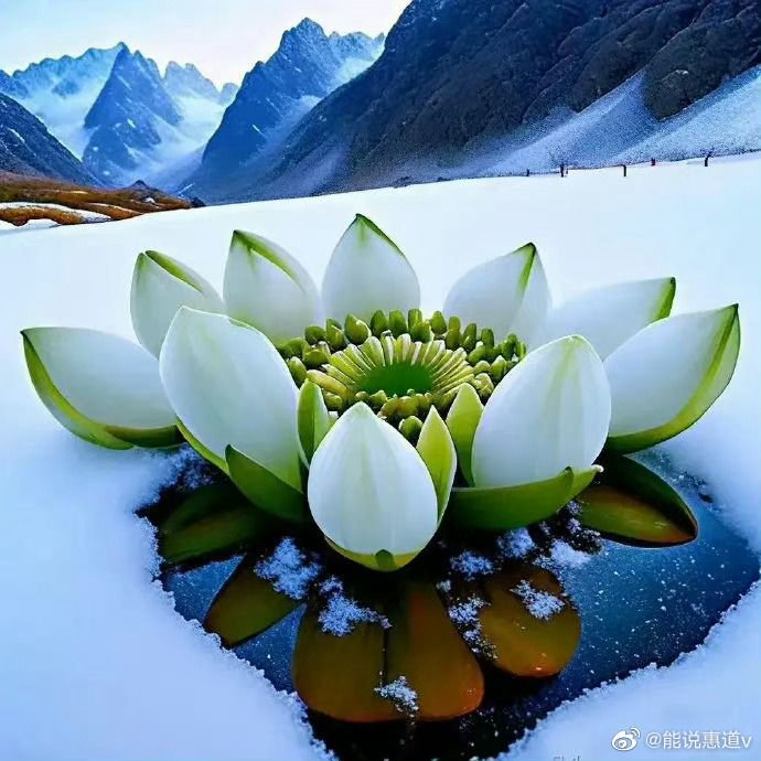 新疆的天山雪莲一般生长在悬崖峭壁上而且生长非常的缓慢