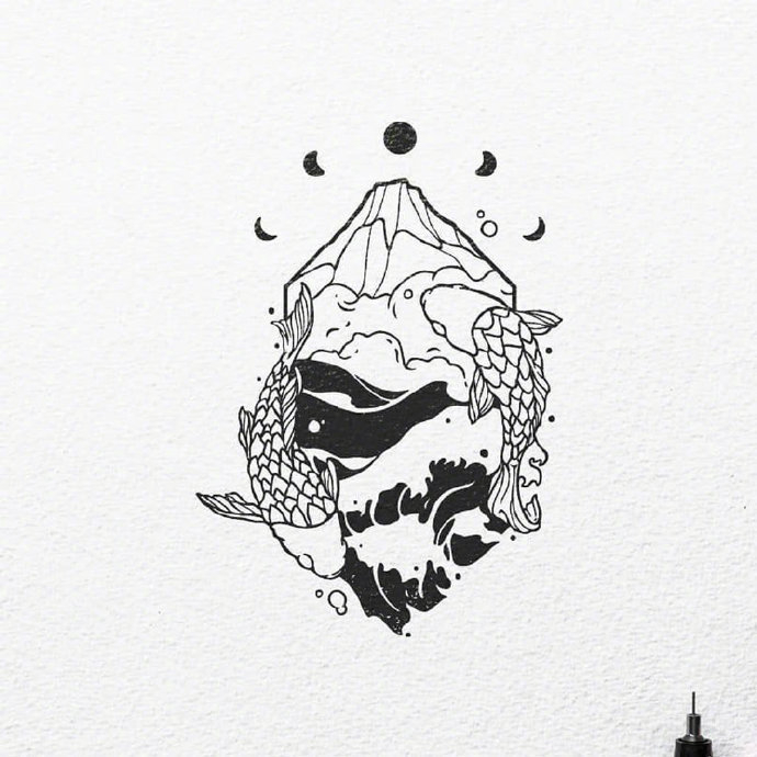 创意针管笔绘画 dario anza