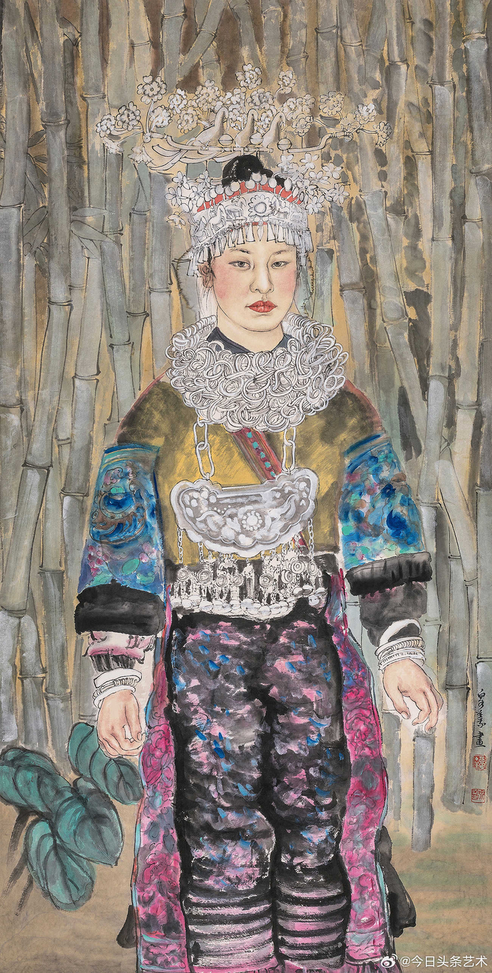 画家刘泉义人物画