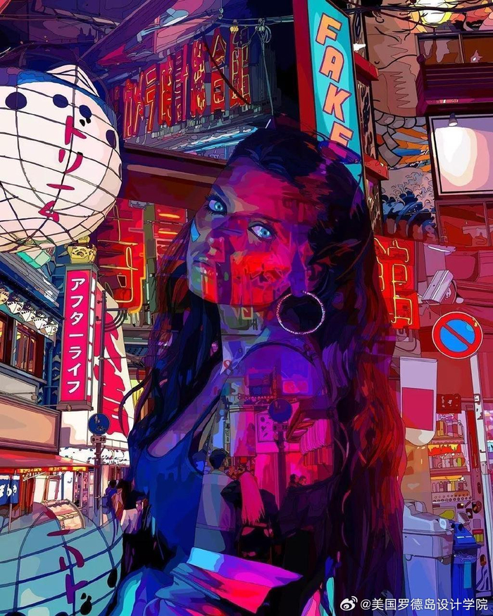 个性又大胆加拿大多伦多艺术家 mad dog jones 的赛博朋克风插画