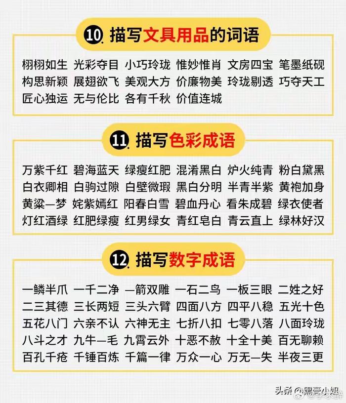 小学成语之最大全,成语分类集锦,太有趣了,赶紧背起来!