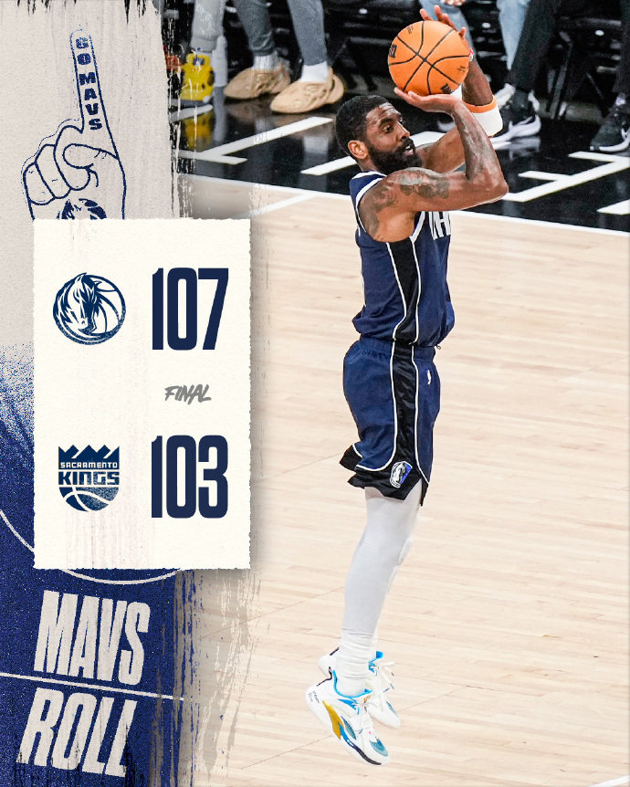 连赢国王两场欧文末节14分独行侠15分大逆转6连胜稳居第六