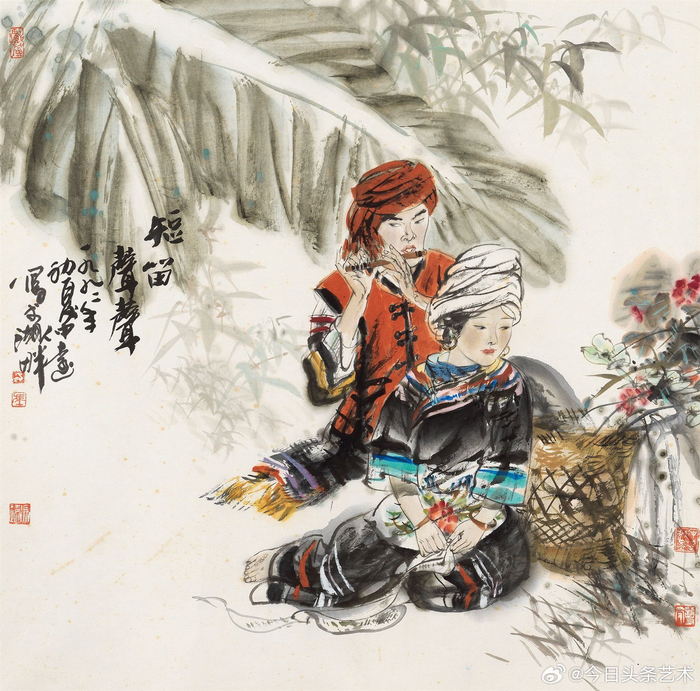 画家冯远人物画