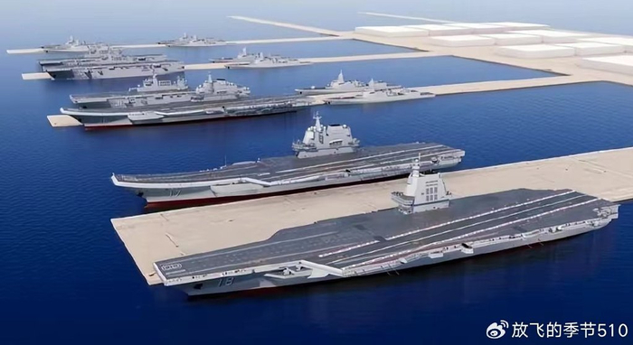 7500吨的包头舰成小弟背景中20余万吨的集装箱轮实在是太庞大了