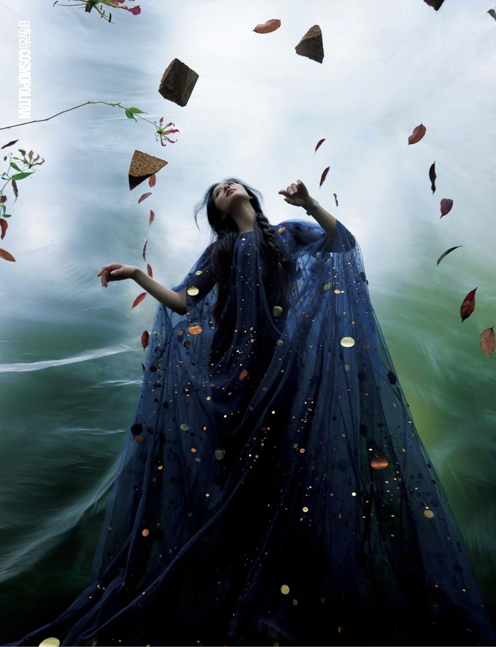 刘诗诗时尚cosmo大片好仙啊,这是林中仙女吧